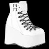Demonia/Pleaser Shoes Demonia - White 2 Buckle Kera Lace Up Shoes & Boots