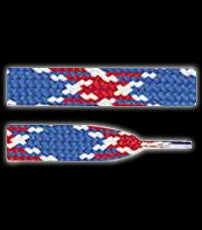 8-10 Eyelet Blue Tartan Flat Laces (140 Cm / 55 In) Shoe Stuff