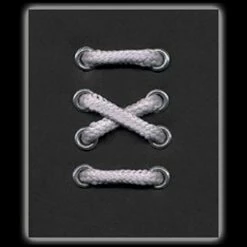 Shoe Stuff 14 Eyelet Light Grey Round Laces