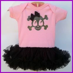 Babysitter's Nightmare - Pink Skully & Bow Tutu Dress Kid's Stuff