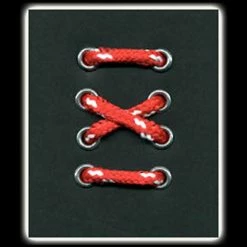 30 Eyelet Red W/ White Dots Round Laces (356 Cm / 140 in) Shoe Stuff