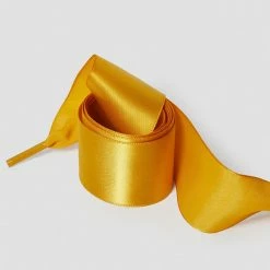 8-10 Eyelet Golden Yellow Ribbon Laces (140 Cm / 55 in)