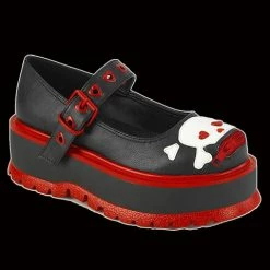 Demonia/Pleaser Shoes Demonia - Red Slacker MJ Platform Shoe