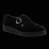 TUK - Black Suede Buckle Pointed Creeper Shoe Shoes & Boots