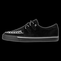 Shoes & Boots TUK - Black + White Suede D-Ring VLK Creeper Sneaker Shoe