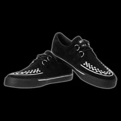 Shoes & Boots TUK - Black + White Suede D-Ring VLK Creeper Sneaker Shoe