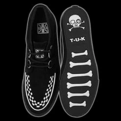 Shoes & Boots TUK - Black + White Suede D-Ring VLK Creeper Sneaker Shoe