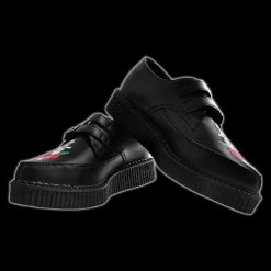 TUK - Black TUKskin™ Vegan Rose & Dagger Creeper Shoe Shoes & Boots