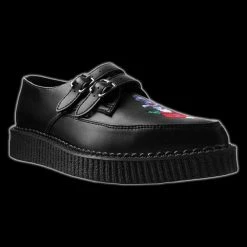 TUK - Black TUKskin™ Vegan Rose & Dagger Creeper Shoe Shoes & Boots