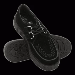 TUK - Black Suede Low-Sole Viva Creeper Shoe