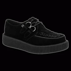 TUK - Black Suede Low-Sole Viva Creeper Shoe