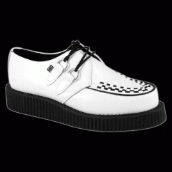 TUK - White Leather Low-Sole Creeper Shoe