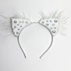 Vixens And Angels Kitten Ears White Rhinestone Kandi Kitten Ears